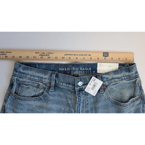 NWT American Eagle Strigid Bandana Print LowRise Ex-Boyfriend Jeans Size 8 Short - Picture 3 of 10